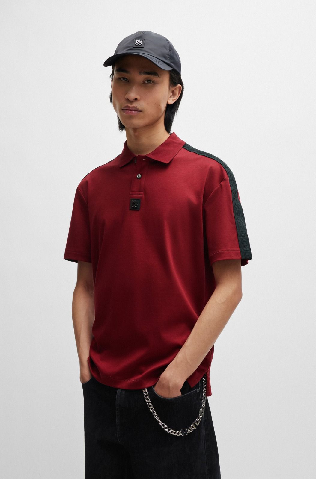 HUGO BOSS PREMIUM POLO T SHIRT RED COLOUR Urban Classics Store