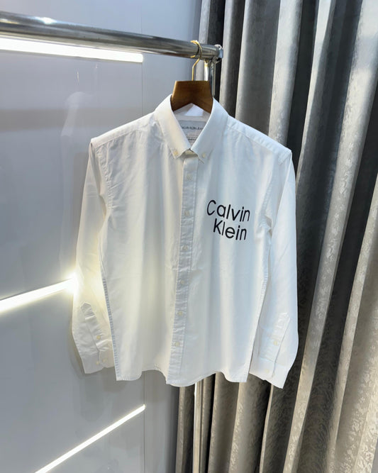 CALVIN KLEIN PREMIUM SHIRT WHITE COLOUR Urban Classics Store