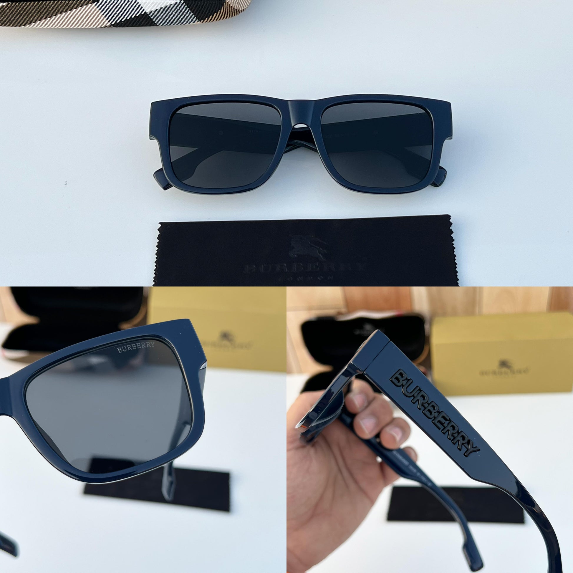 BURBERRY PREMIUM SUNGLASS WAYFERO BLUE BLACK WITH OG KIT Urban Classics Store