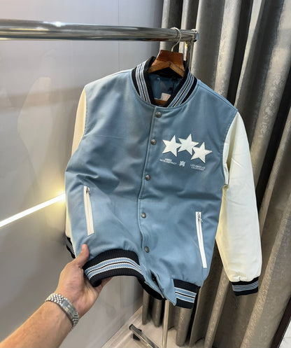 AMIRI IMPORTED SURPLUS VARSITY JACKET STORE AIRTICLE SKY COLOR WITH PREMIUM PACKAGING Urban Classics Store