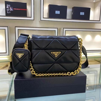 PRADA IMPORTED NAPPA ICONIC POCHETTE BAG WITH OG BOX BLACK COLOUR Urban Classics Store