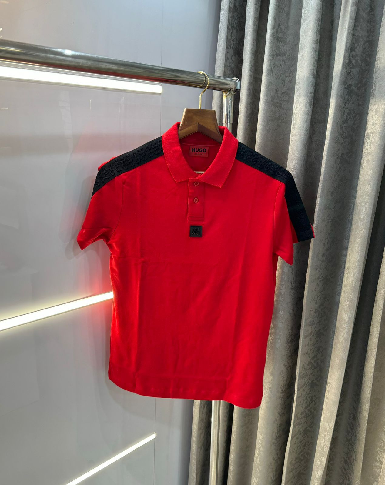 HUGO BOSS PREMIUM POLO T SHIRT RED COLOUR Urban Classics Store