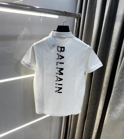 BALMAIN PARIS PREMIUM POLO T SHIRT WHITE Urban Classics Store
