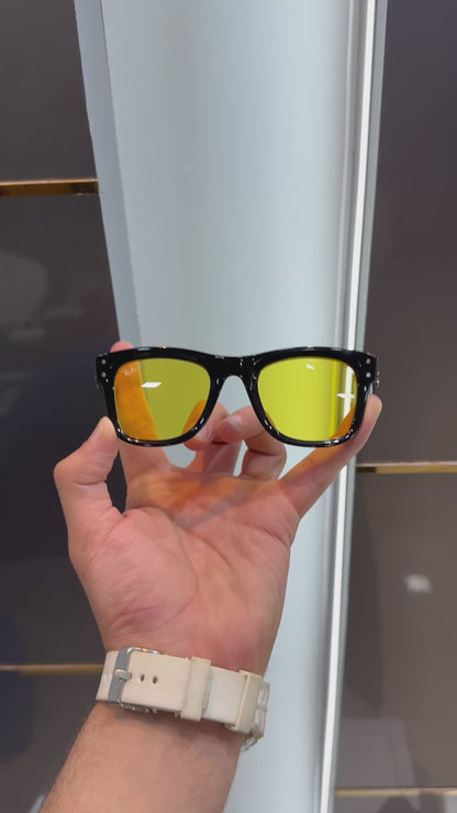 Ray Ban Black Yellow Reverse Limited Edition Luxury Sunglass With Original Packing