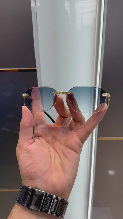 Cartier Sky Blue Jaguar Karan Aujla Edition Luxury Sunglass With Original Packing