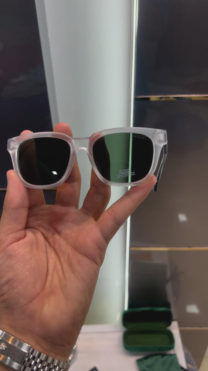 GUCCI PREMIUM SUNGLASSES - WHITE WITH OG BOX