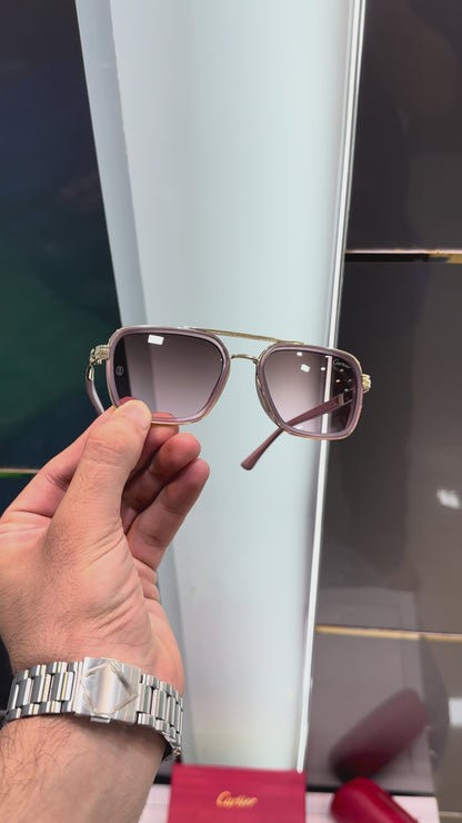 CARTIER PEACH SUNGLASSES WITH OG BOX
