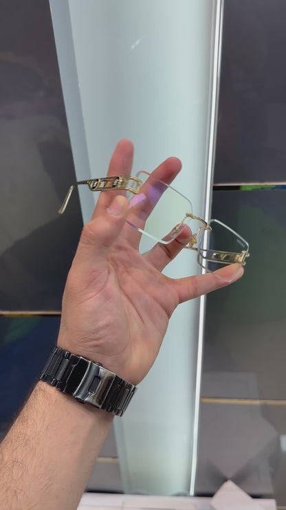 Versace Transparent Metal Limited Edition Luxury Sunglass With Original Packing