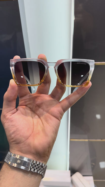MARC JACOB GOLDEN SILVER SUNGLASSES WITH OG BOX