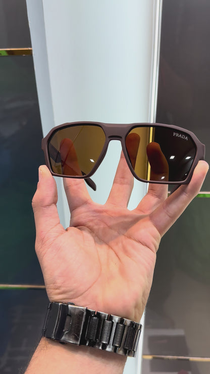 PRADA BROWN LUXURY FRAME *Matte Finish* SUNGLASS WITH OG BOX