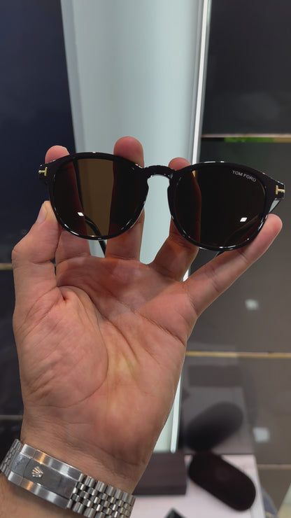 TOM FORD PREMIUM SUNGLASSES LIMITED EDITION BROWN BLACK WITH OG KIT