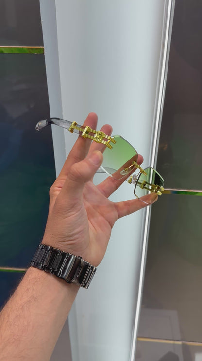 Balmain Paris Green Karan Aujla Edition Luxury Sunglass With Original Packing